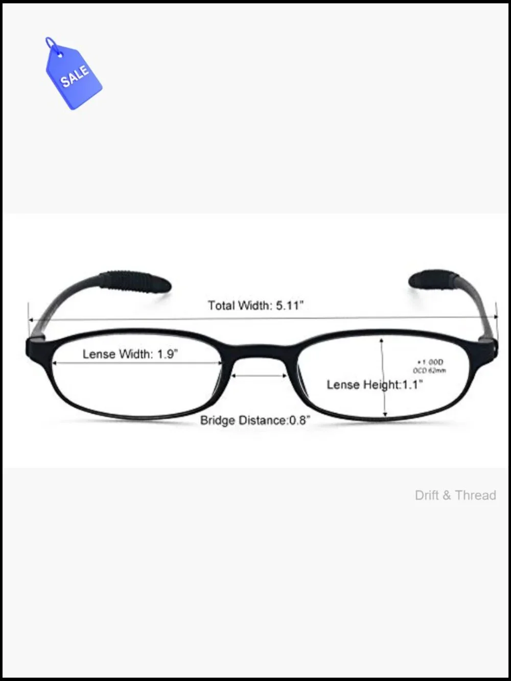 Lightweight TR90 Reading Glasses, Flexible Memory Plastic Readers for Men Women